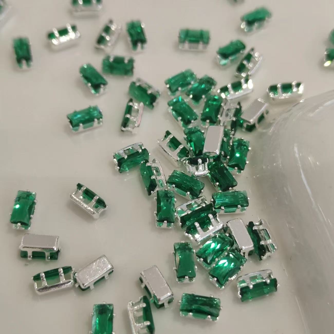 3*6mm rectangle diamond spacer $5/50pc