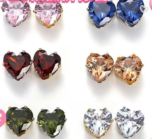 heart shape diamond spacer 6mm&8mm 20pc/bag