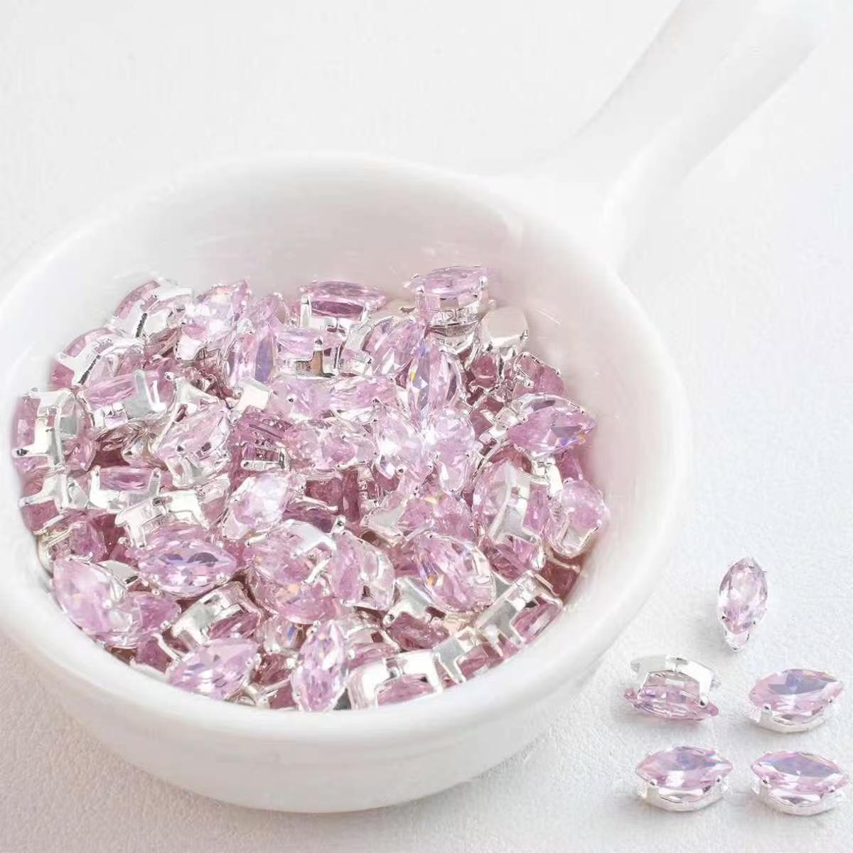 3*6mm eye shape diamond spacer $3/50pc