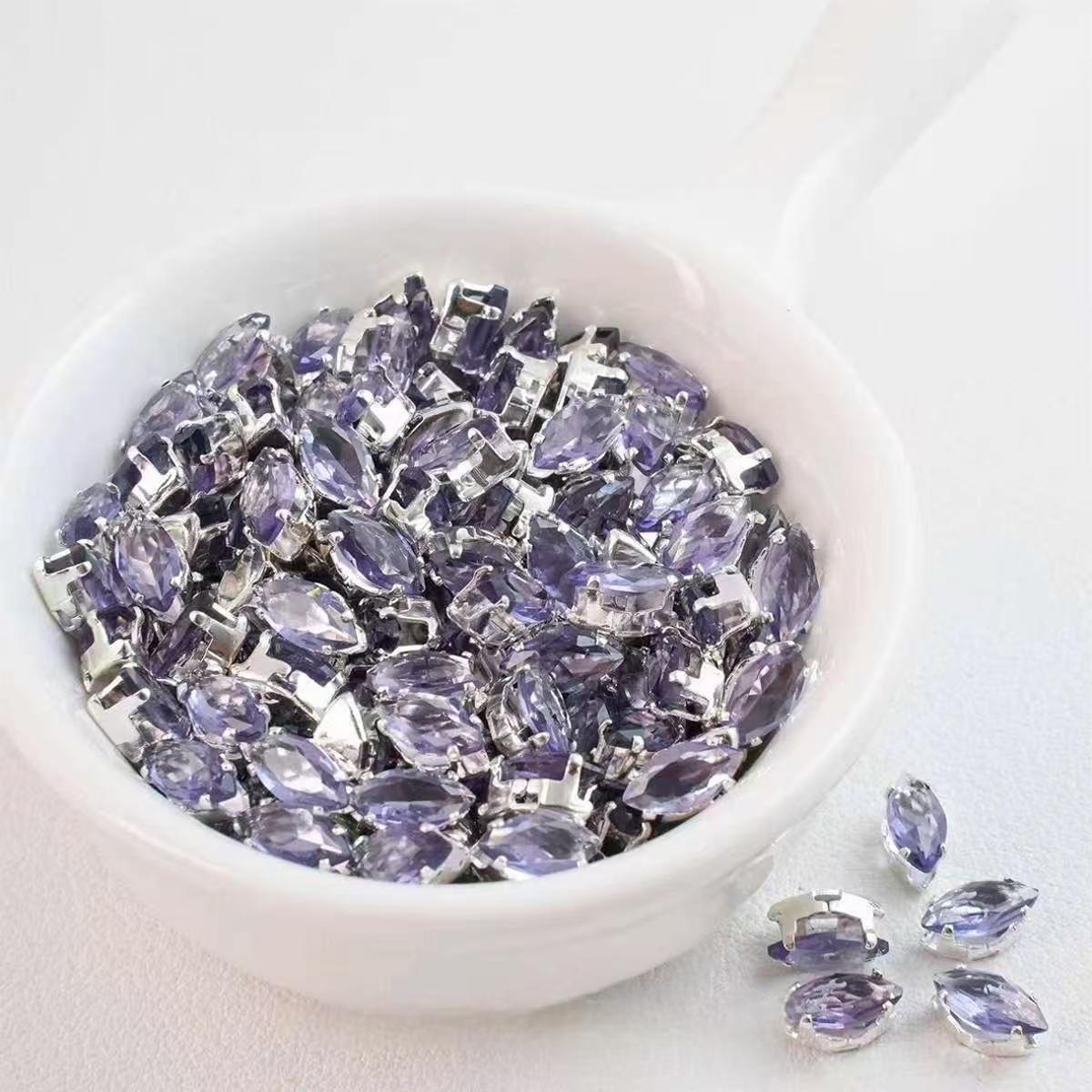 3*6mm eye shape diamond spacer $3/50pc