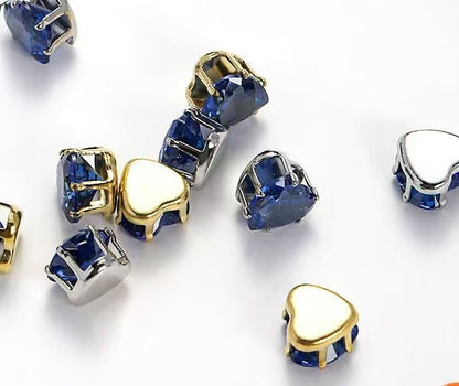 heart shape diamond spacer 6mm&8mm 20pc/bag