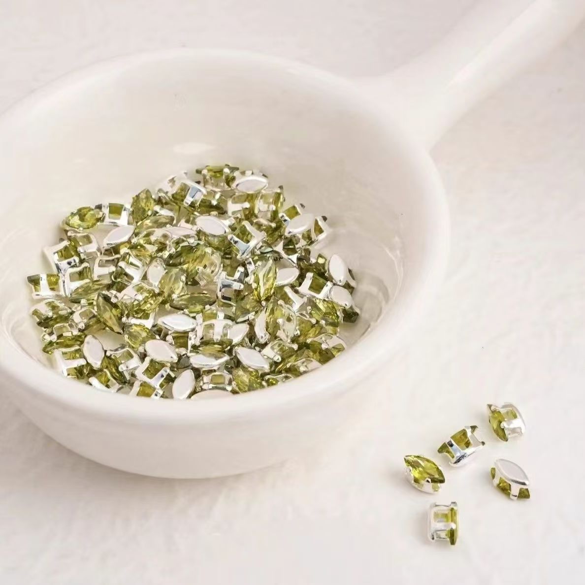 3*6mm eye shape diamond spacer $3/50pc