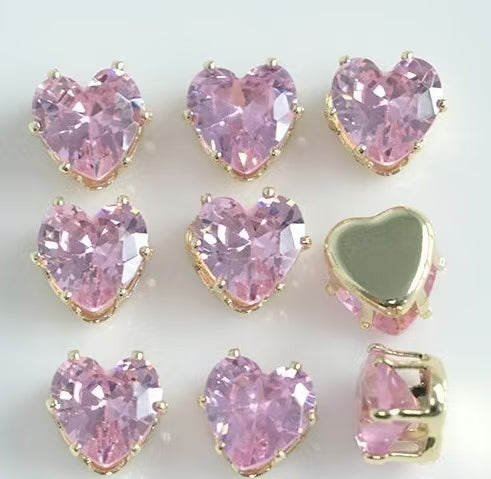 heart shape diamond spacer 6mm&8mm 20pc/bag