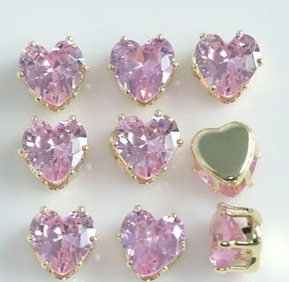 heart shape diamond spacer 6mm&8mm 20pc/bag