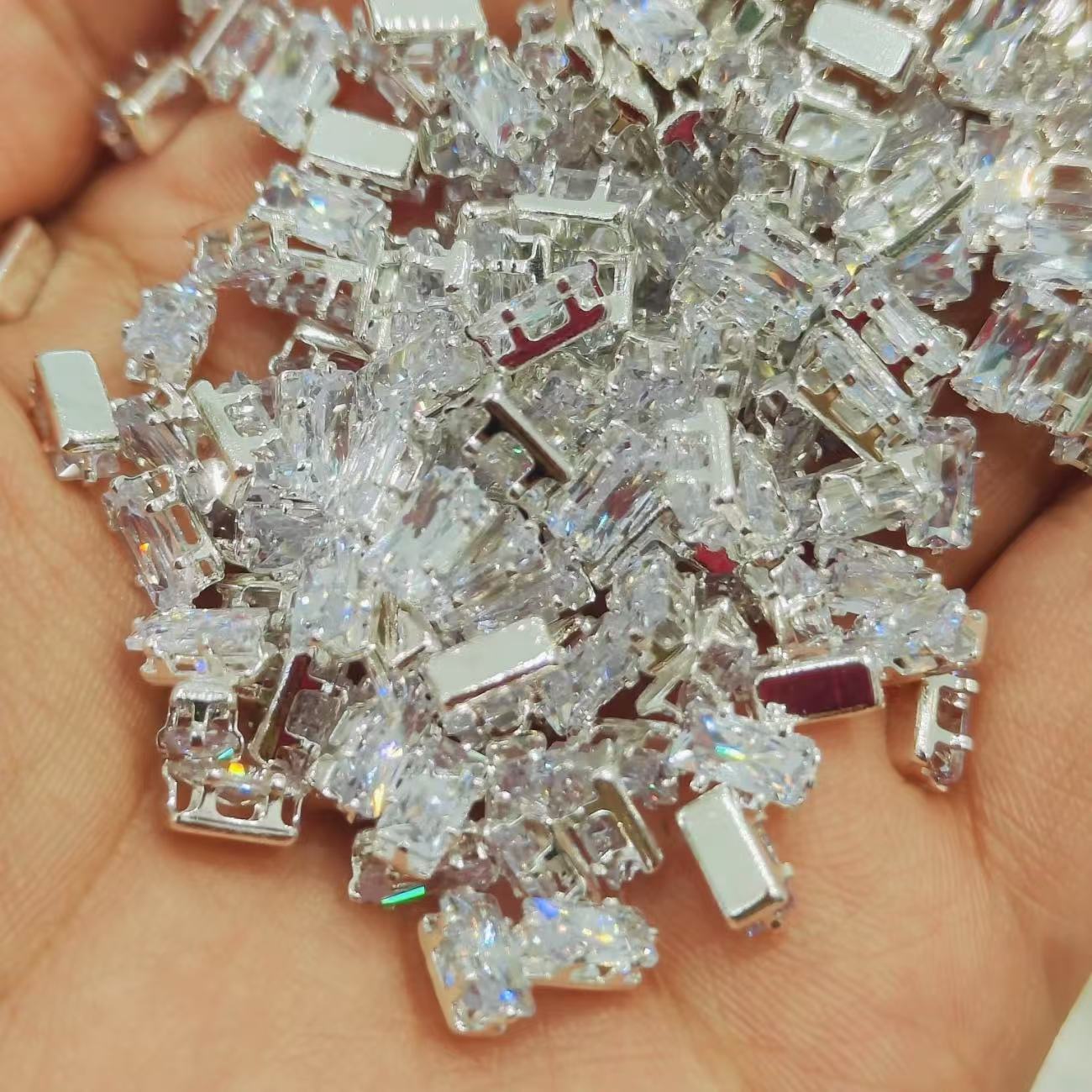 3*6mm rectangle diamond spacer $5/50pc