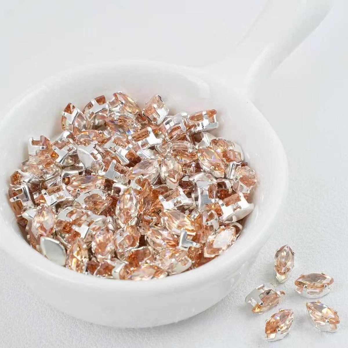 3*6mm eye shape diamond spacer $3/50pc