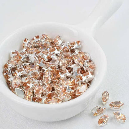3*6mm eye shape diamond spacer $3/50pc