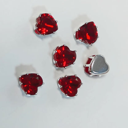 heart shape diamond spacer 6mm&8mm 20pc/bag