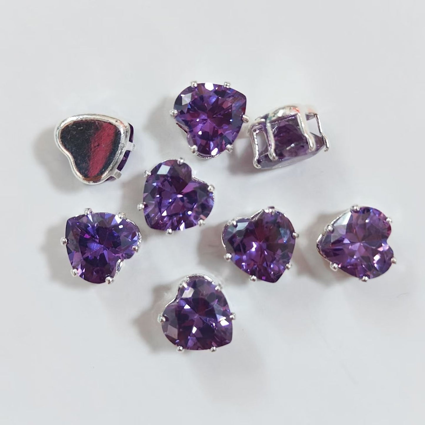 heart shape diamond spacer 6mm&8mm 20pc/bag