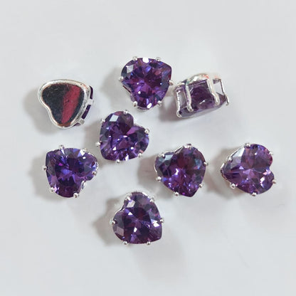 heart shape diamond spacer 6mm&8mm 20pc/bag