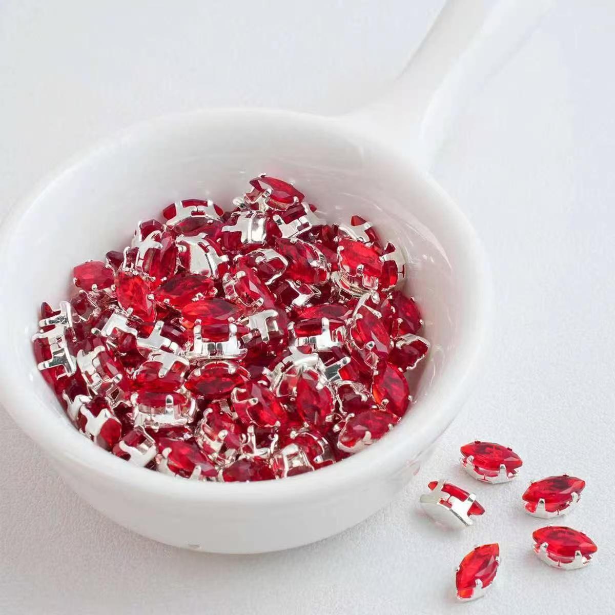 3*6mm eye shape diamond spacer $3/50pc