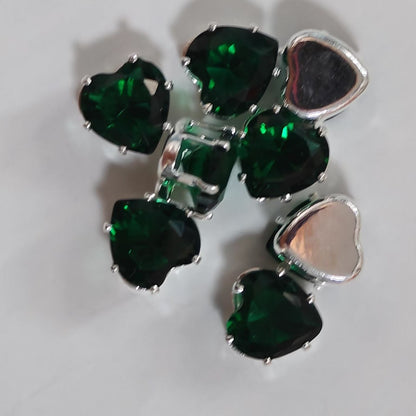 heart shape diamond spacer 6mm&8mm 20pc/bag